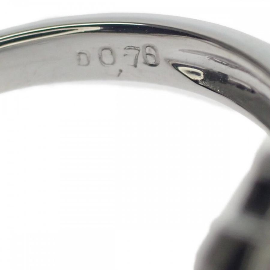 デザイン ジュエリー 11号 リング 指輪 刻印 Pt900 プラチナ ダイヤモンド レディース  おしゃれ【中古】【Aランク】の画像