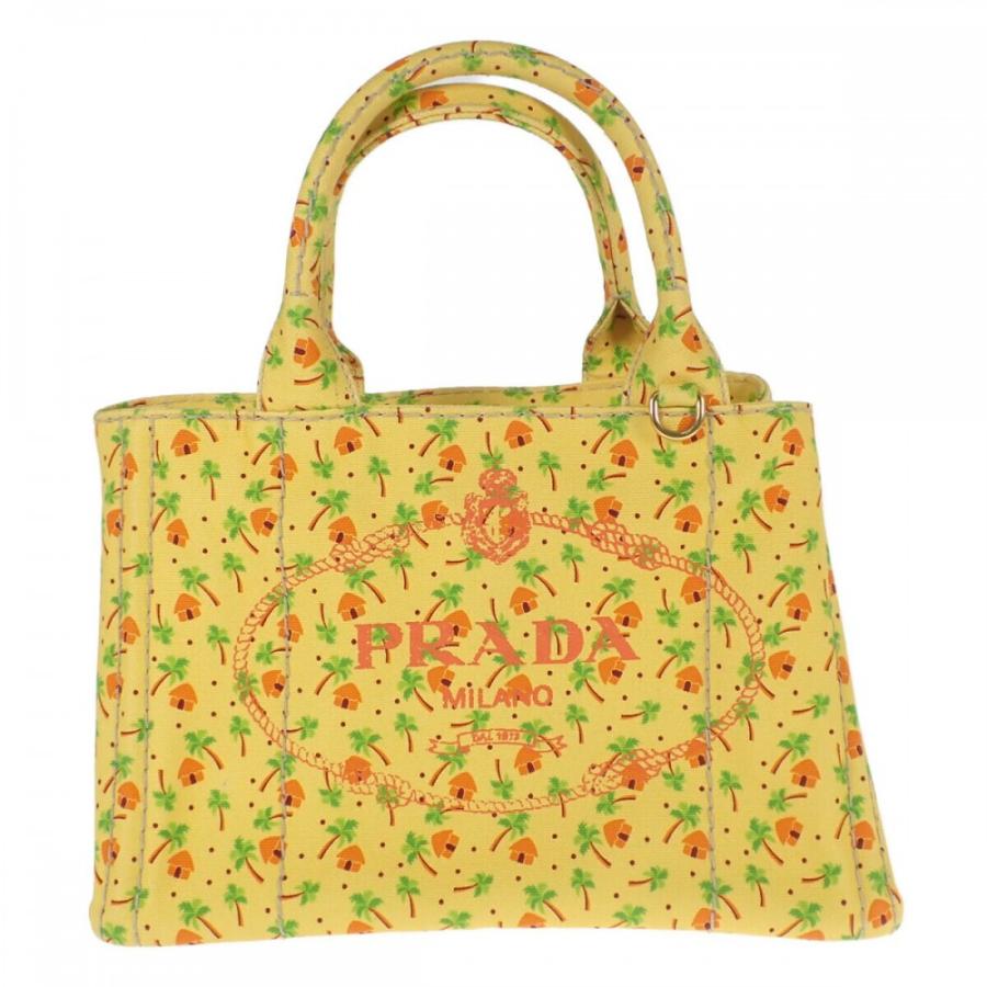 PRADA 【中古】【ABランク】プラダ カナパ ヤシの木柄 ミニ 1BG439 
