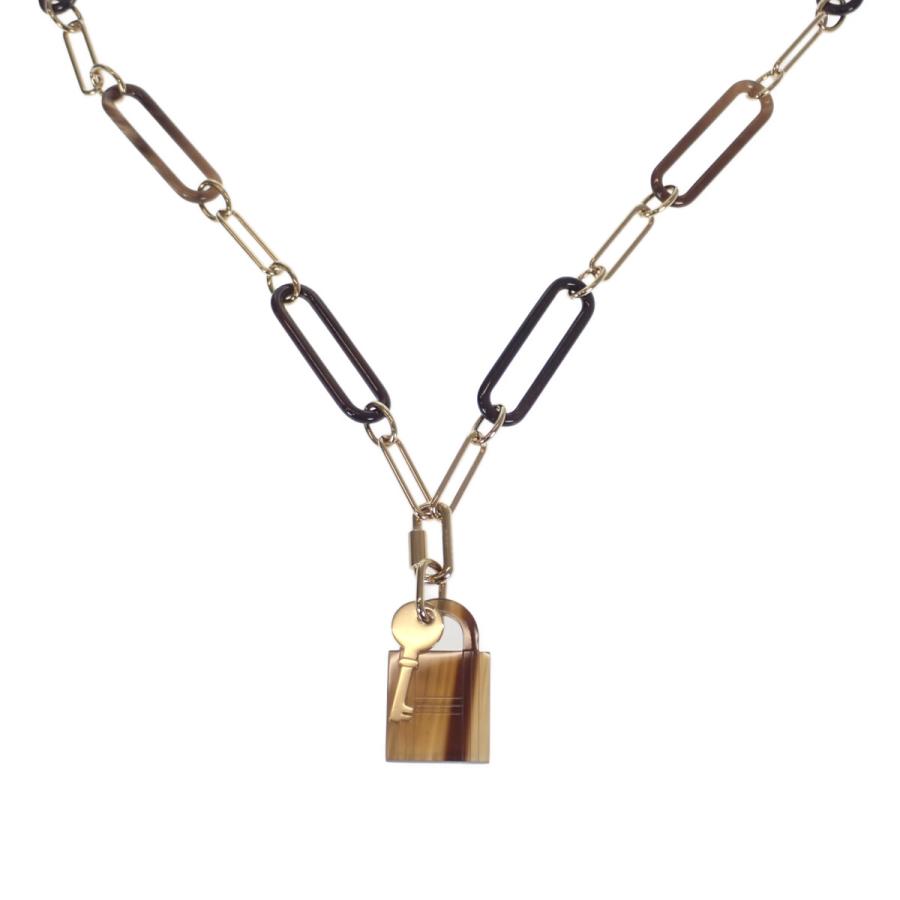 HERMES 【中古】【SAランク】エルメス アミュレット パドロックGM  