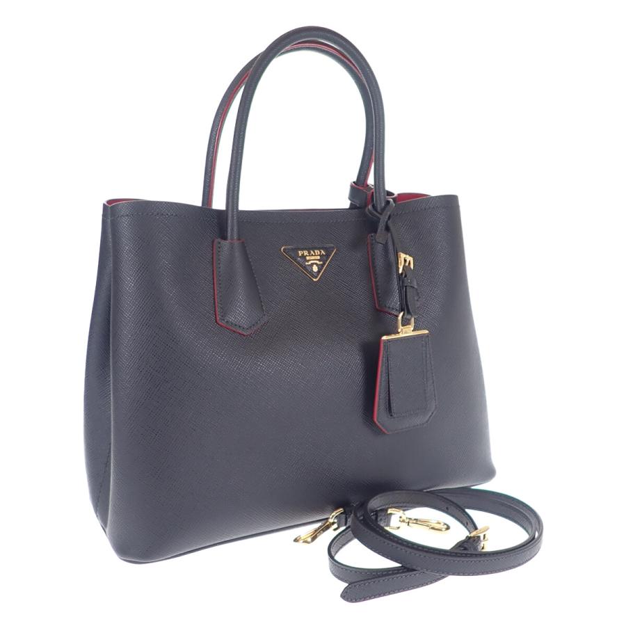 PRADA 【中古】プラダ ドゥーブレ ミディアム 1BG775 2WAYバッグ 