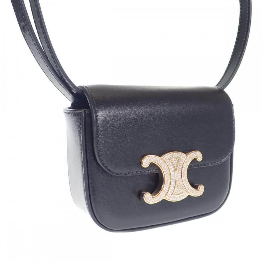 CELINE 【中古】セリーヌ ミニトリオンフ ストラスクロージャー 