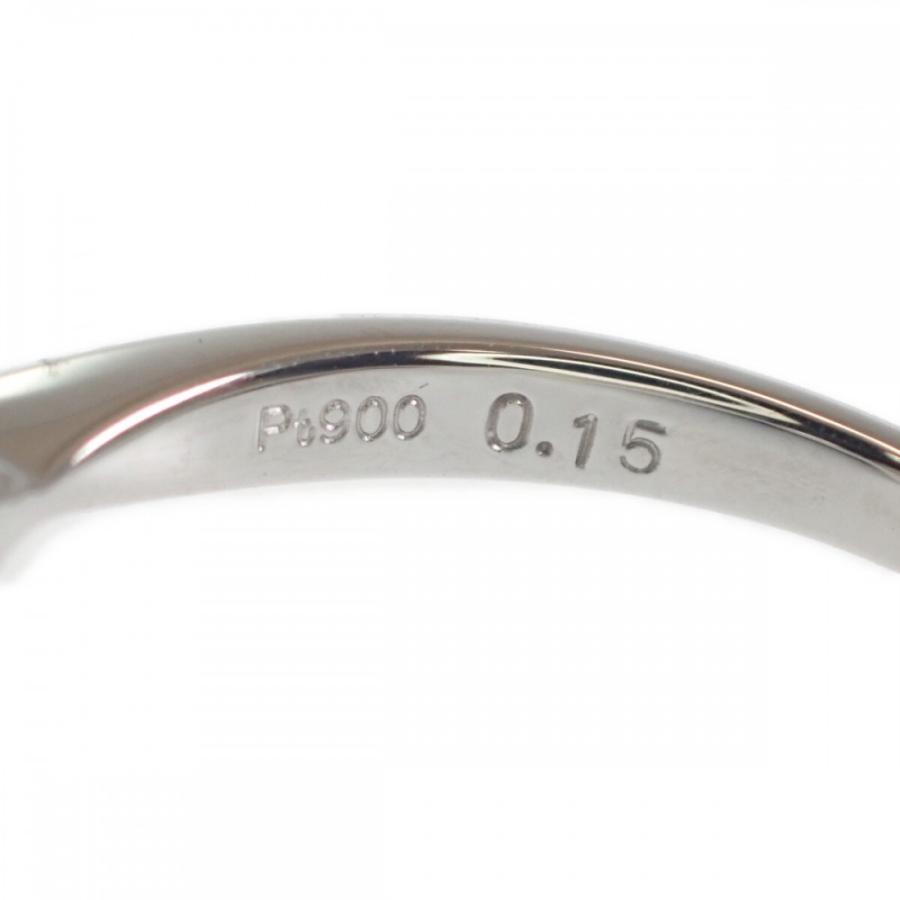 デザイン ジュエリー 11.5号 リング 刻印 Pt900プラチナ パール ダイヤモンド レディース【中古】【Aランク】の画像