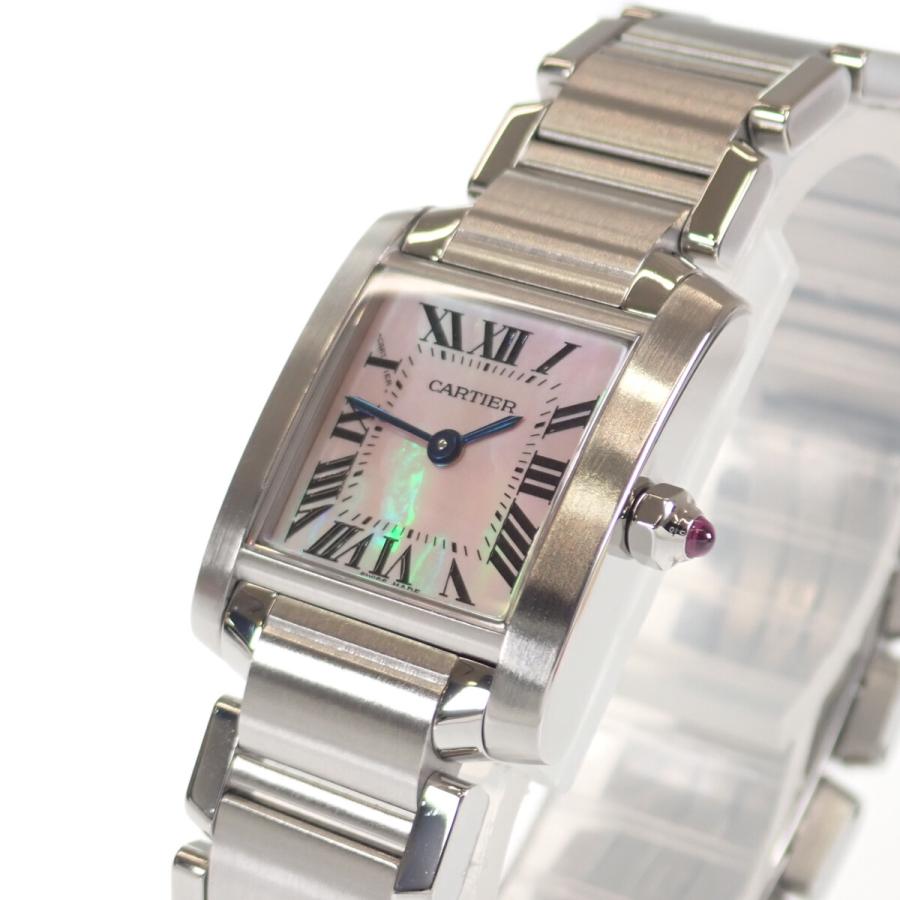 Cartier カルティエ タンクフランセーズSM レディース 腕時計 W51028Q3 ステンレス ピンクシェル文字盤 クォーツ【ISEYA】｜iseya-susukino｜03