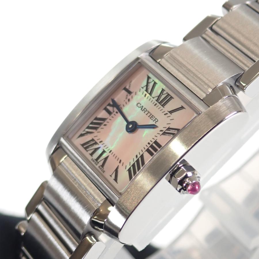 Cartier カルティエ タンクフランセーズSM レディース 腕時計 W51028Q3 ステンレス ピンクシェル文字盤 クォーツ【ISEYA】｜iseya-susukino｜04