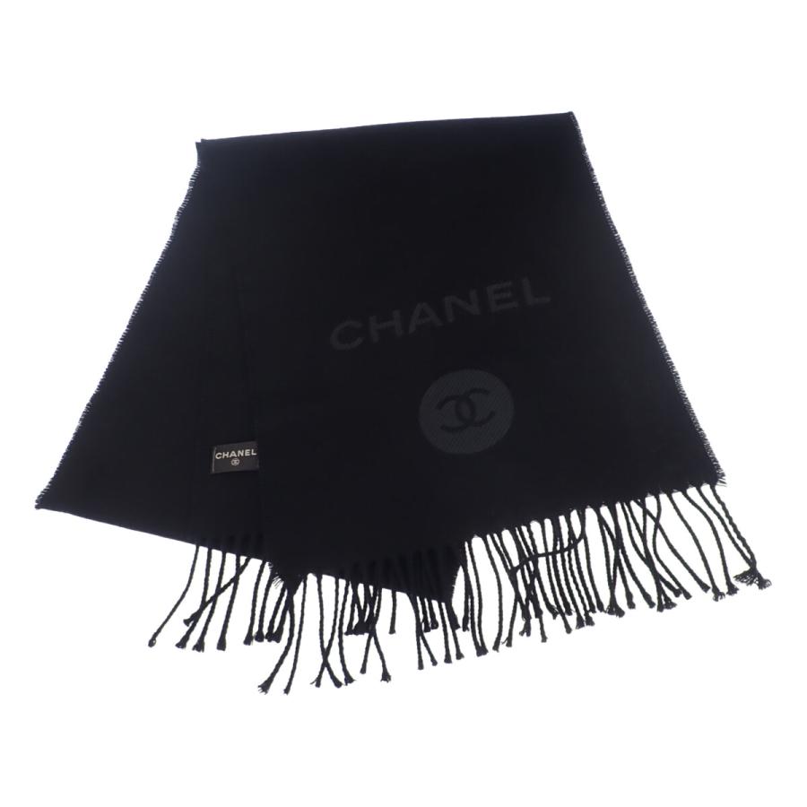 CHANEL 【中古】シャネル ココマーク マフラー ウール カシミヤ 