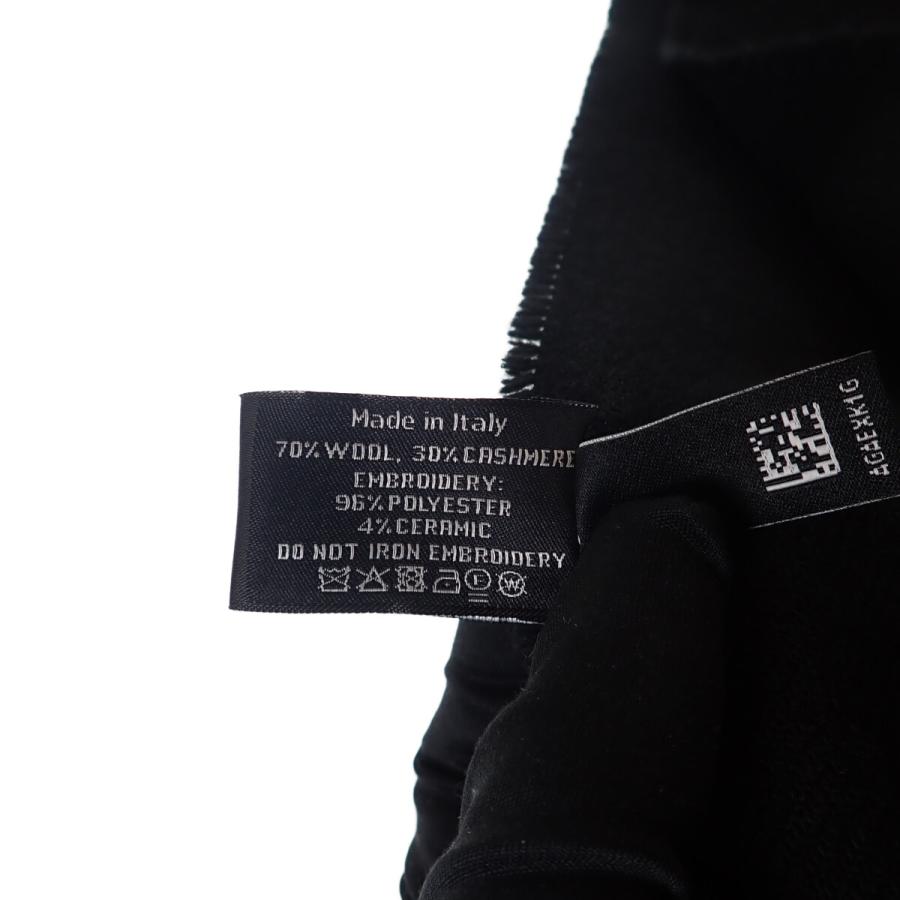 シャネル CHANEL ココマーク マフラー ウール カシミヤ ブラック レディース【中古】【Aランク】の画像