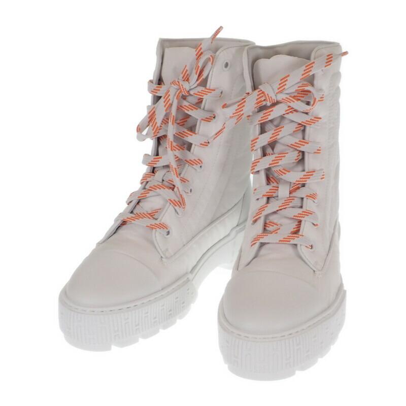 HERMES 【中古】エルメス フレッシュ アンクルブーツ ハイカット  