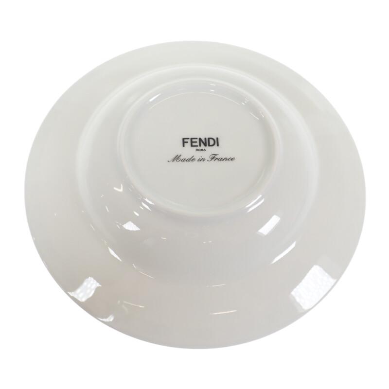 FENDI フェンディ オーロックプレートセット 食器 ラウンドプレート テーブルウェア 2枚セット 7AC046 ホワイト 磁器 【ISEYA】｜iseya-susukino｜05