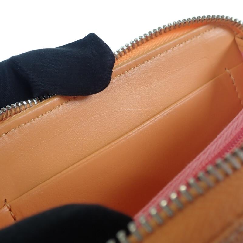 シャネル CHANEL ジップコインパース AP3716_B14928_NS838 二つ折り財布 キャビアスキン オレンジ  レディース【中古】【Aランク】の画像