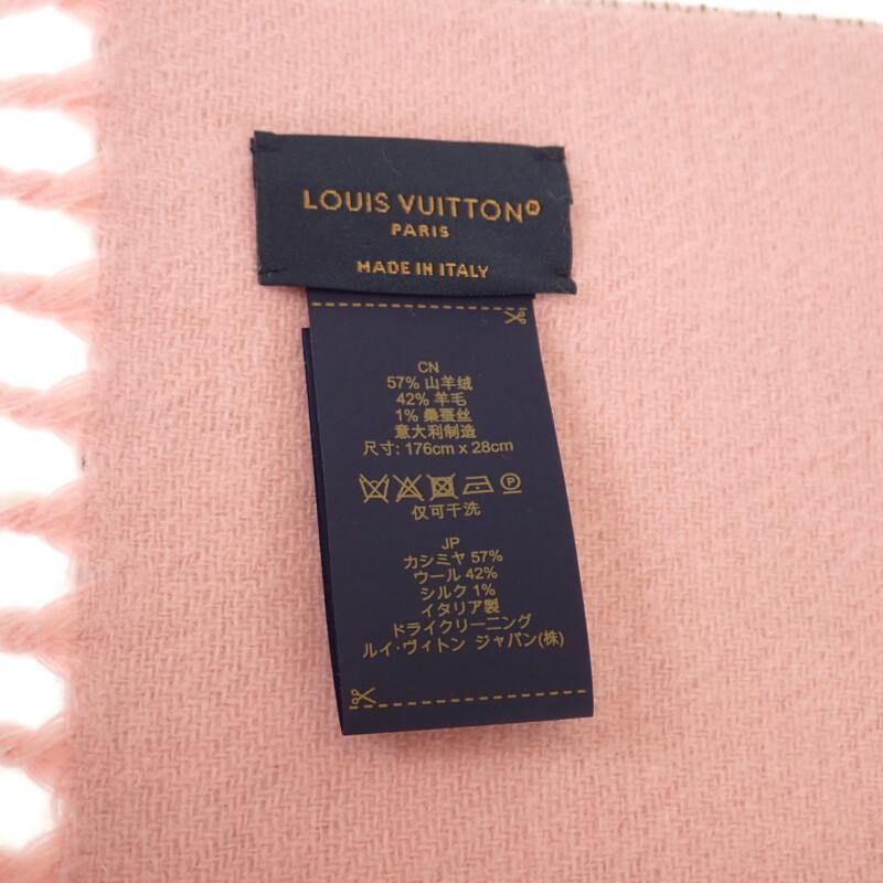 ルイヴィトン LOUIS VUITTON フライトモード マヒナ M79402 マフラー カシミヤ ウール シルク グレイローズ レディース【中古】【Aランク】 LOUIS VUITTON（ルイ・ヴィトン） フライトモード マヒナ M79402