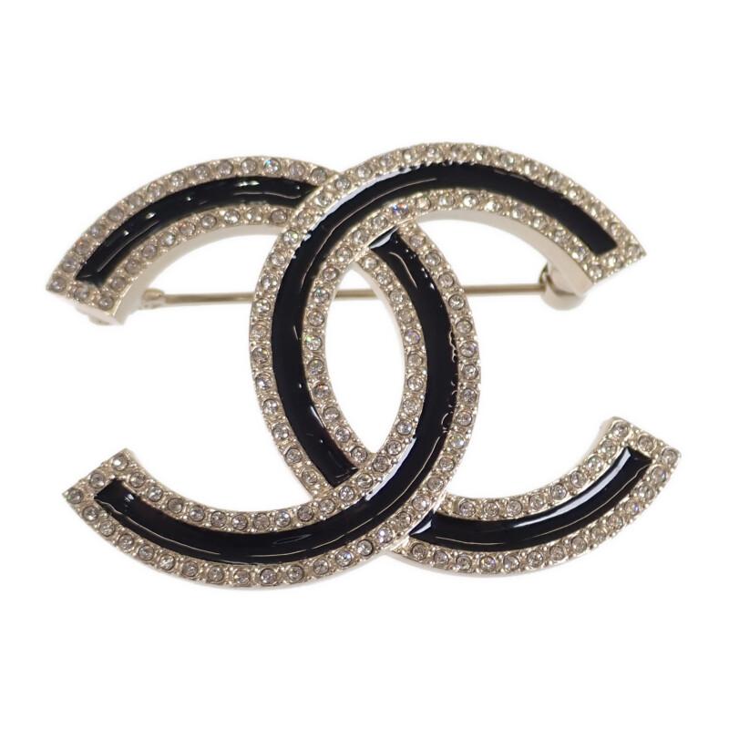 CHANEL（シャネル） ココマーク ブローチ メタル クリスタル ゴールド 