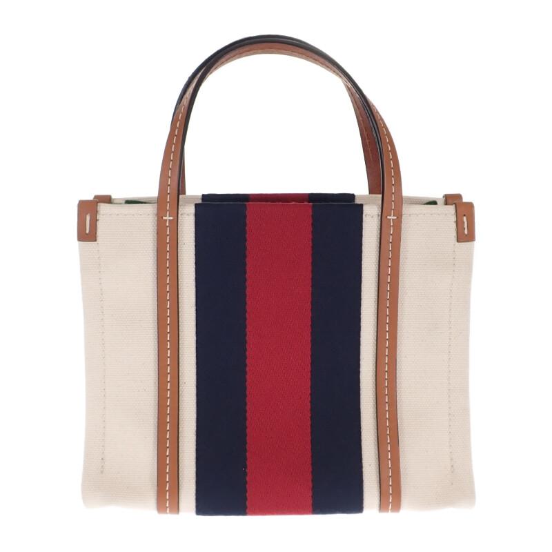 グッチ GUCCI インターロッキングG ミニトートバッグ 727735 2WAYバッグ ショルダーバッグ キャンバス アイボリー【中古】【Aランク】の画像