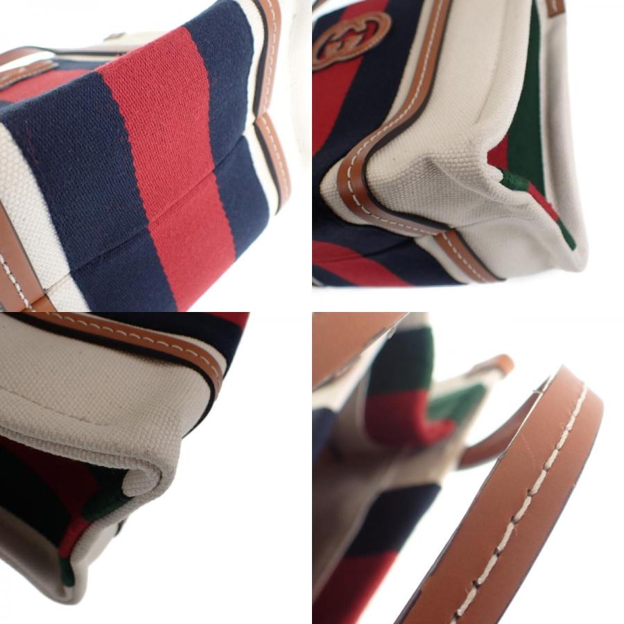 グッチ GUCCI インターロッキングG ミニトートバッグ 727735 2WAYバッグ ショルダーバッグ キャンバス アイボリー【中古】【Aランク】の画像