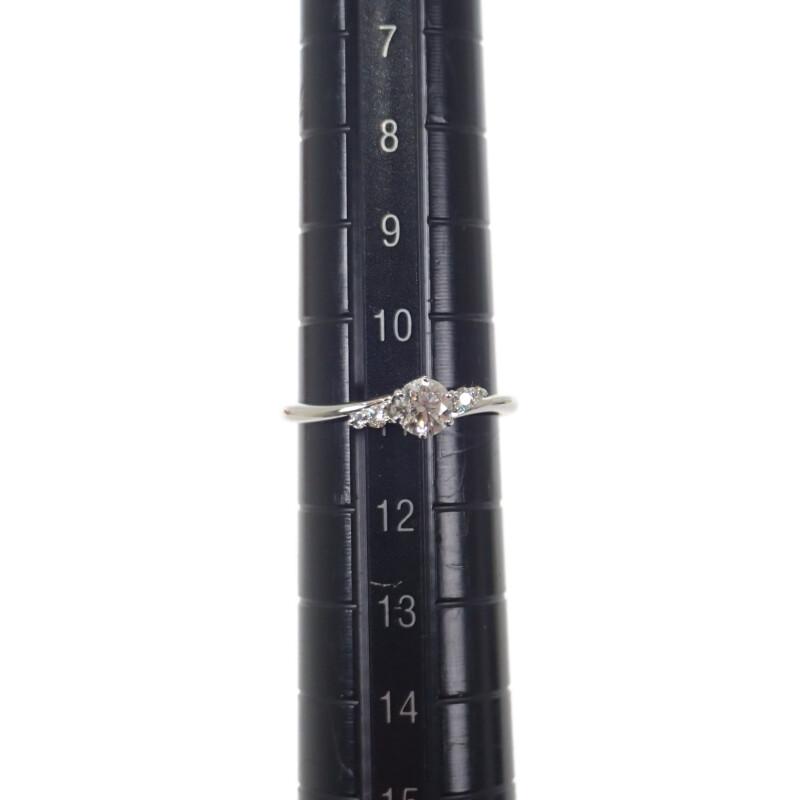 Pt900 デザインジュエリー リング Pt900 プラチナ 11号 ダイヤモンド 指輪 上品 フォーマル  ギフト レディース【中古】【Aランク】の画像
