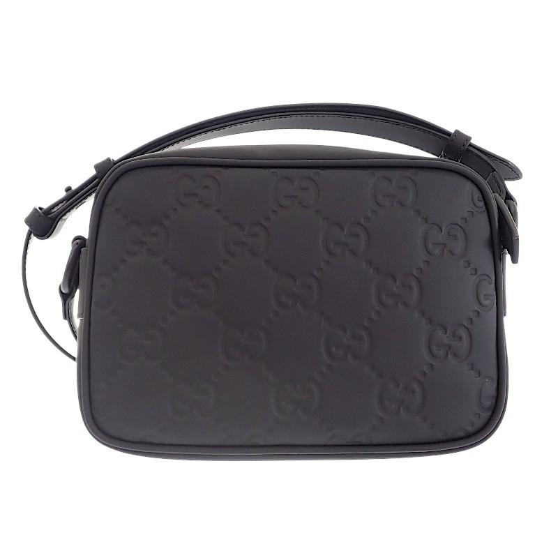 グッチ GUCCI ラバーエフェクト ミニ 771321AAC0G1000 ショルダーバッグ ラバーエフェクトレザー ブラック【中古】【Aランク】【ISEYA】の画像