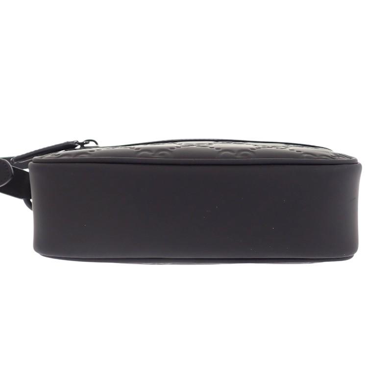 グッチ GUCCI ラバーエフェクト ミニ 771321AAC0G1000 ショルダーバッグ ラバーエフェクトレザー ブラック【中古】【Aランク】【ISEYA】の画像
