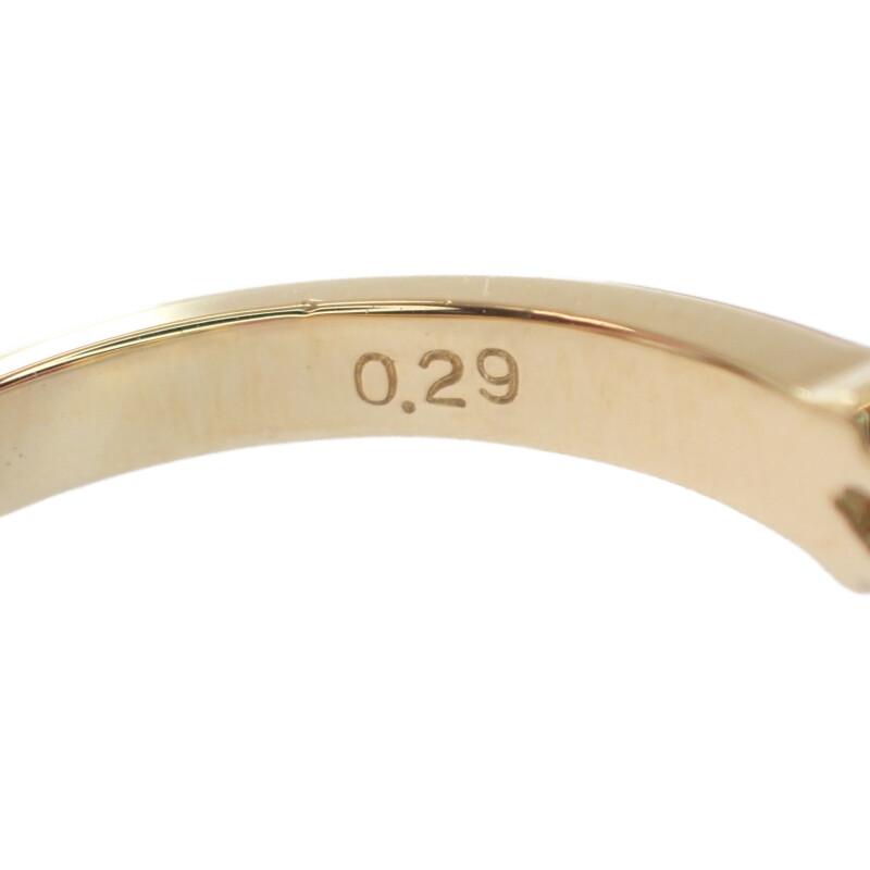 デザインジュエリー 11号 リング 刻印  K18YG 18金 イエローゴールド ダイヤモンド ルビー レディース【中古】【Aランク】の画像