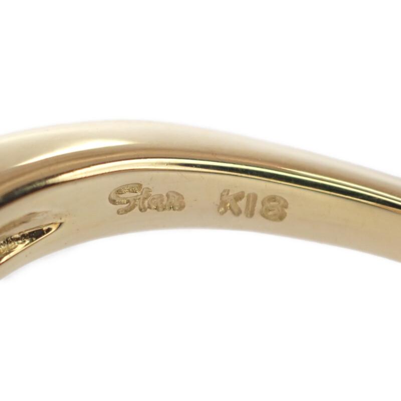 スタージュエリー STAR JEWELRY 13号 リング 美品 18金 K18イエローゴールド パール ダイヤモンド レディース【中古】【Aランク】の画像