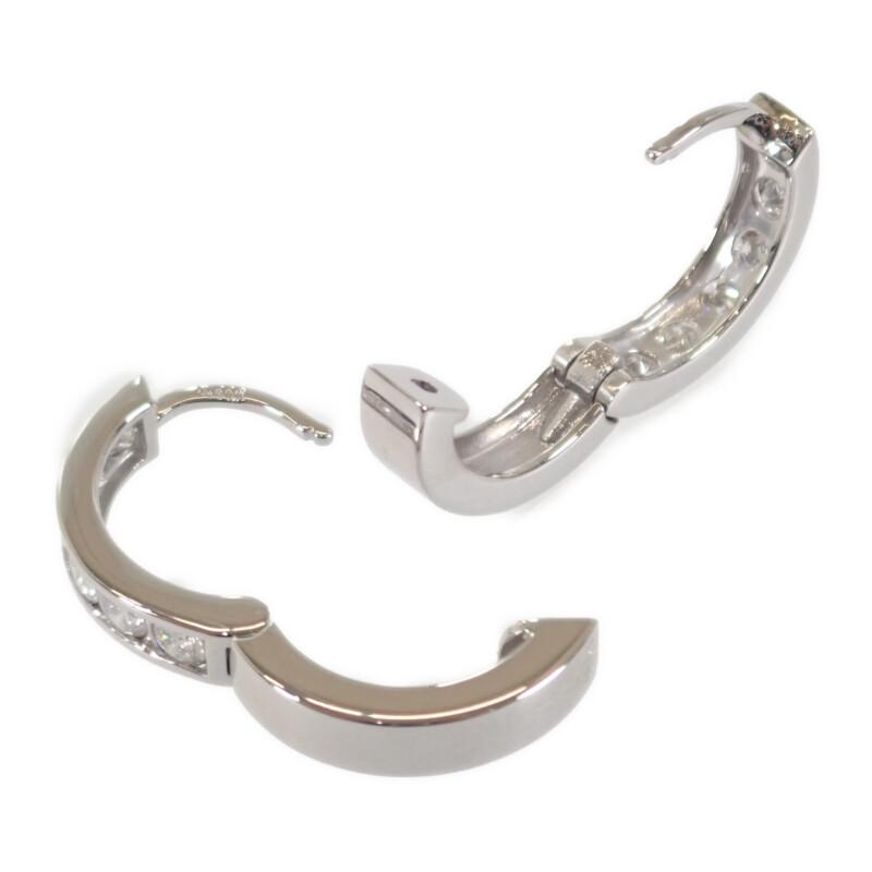 デザインジュエリー ピアス 刻印 Pt900 プラチナ ダイヤモンド レディース アクセサリー  上品【中古】【Aランク】の画像