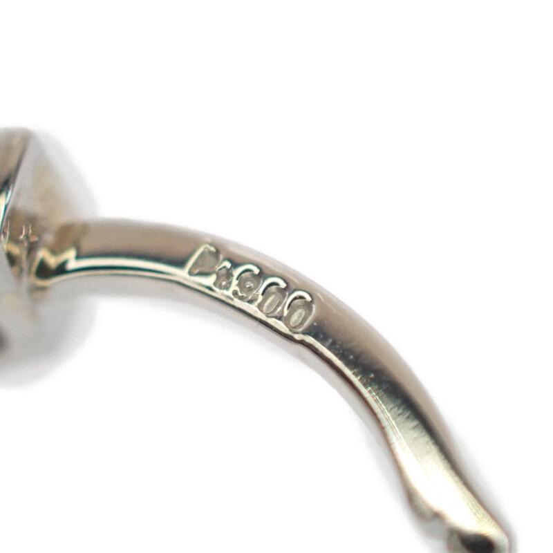 デザインジュエリー ピアス 刻印 Pt900 プラチナ ダイヤモンド レディース アクセサリー  上品【中古】【Aランク】の画像