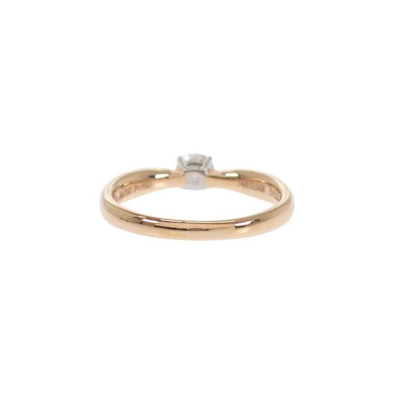 ティファニー TIFFANY&Co. ハーモニー リング K18PG ピンクゴールド Pt950 プラチナ 8号 ダイヤモンド レディース 美品【中古】【Aランク】の画像