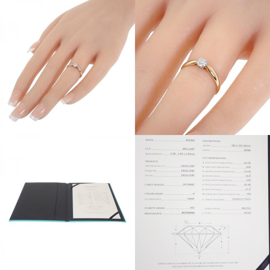 ティファニー TIFFANY&Co. ハーモニー リング K18PG ピンクゴールド Pt950 プラチナ 8号 ダイヤモンド レディース 美品【中古】【Aランク】の画像