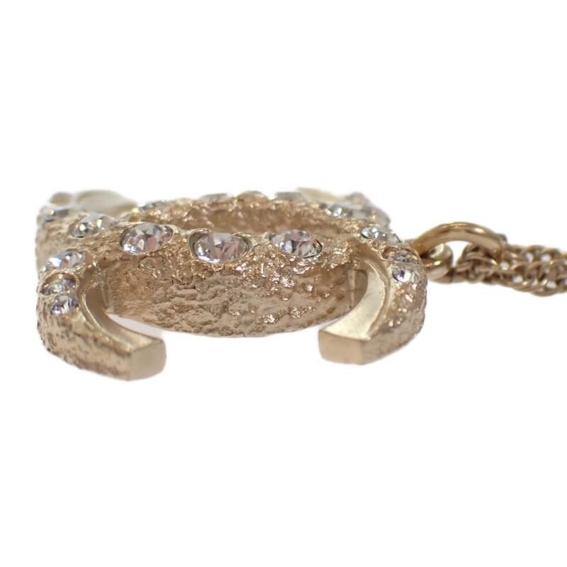 シャネル CHANEL ココマーク A99269 ネックレス メタル クリスタル ゴールド メンズ レディース【中古】【Aランク】_3