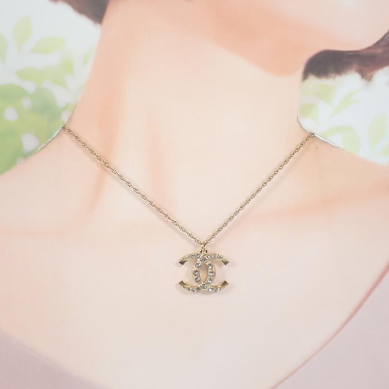 シャネル CHANEL ココマーク A99269 ネックレス メタル クリスタル ゴールド メンズ レディース【中古】【Aランク】_7
