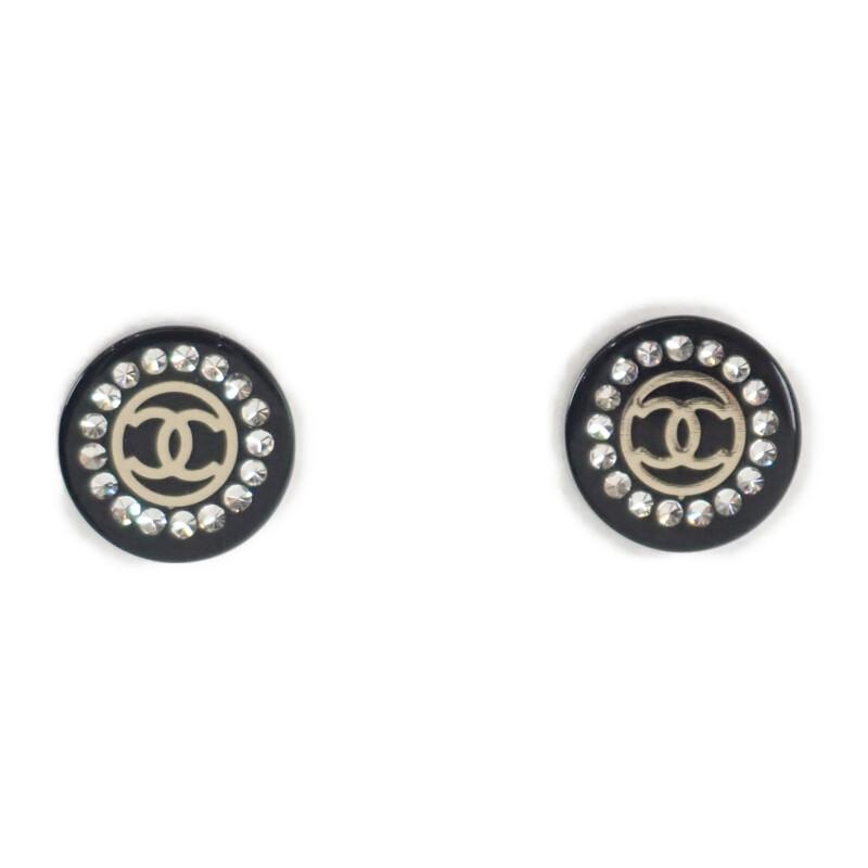 CHANEL シャネル ピアス ラインストーン CC ラウンド型☆希少 CHANEL（シャネル） CHANEL CC ラウンド 17A ピアス ラインストーン