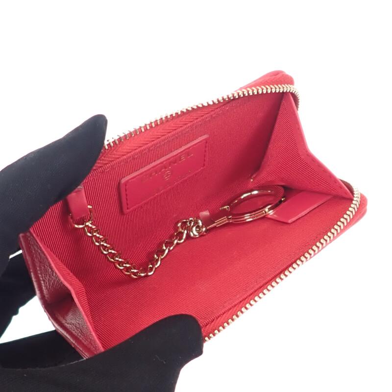 シャネル CHANEL マトラッセ キーリング付き AP0221 コインケース ラムスキン ピンク ゴールド金具 レディース【中古】【Aランク】の画像