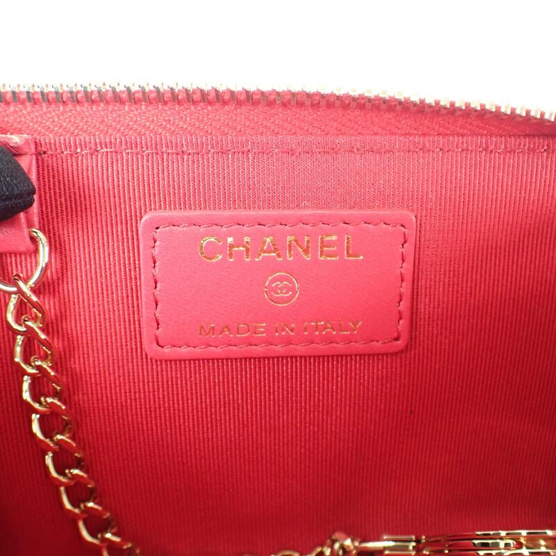 シャネル CHANEL マトラッセ キーリング付き AP0221 コインケース ラムスキン ピンク ゴールド金具 レディース【中古】【Aランク】の画像