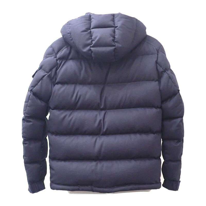 モンクレール MONCLER MONTGENEVRE ショート サイズ1 H20911A53700 54272 ウール ネイビー 紺 メンズ【中古】【Aランク】の画像