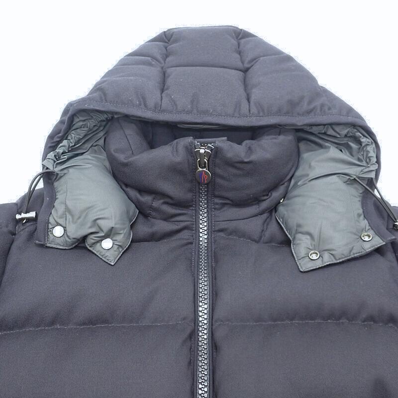 モンクレール MONCLER MONTGENEVRE ショート サイズ1 H20911A53700 54272 ウール ネイビー 紺 メンズ【中古】【Aランク】の画像