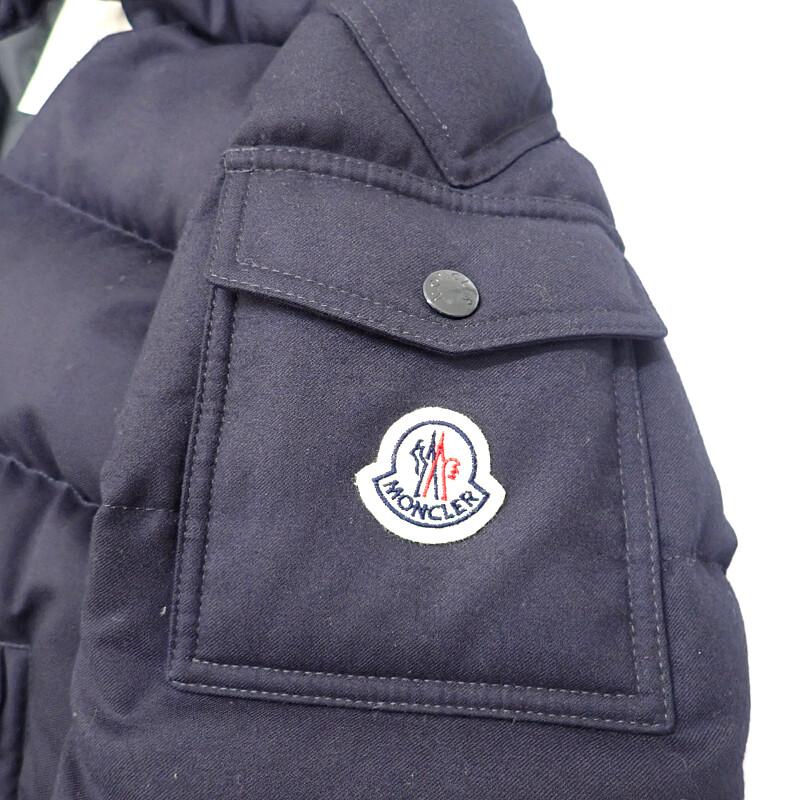 モンクレール MONCLER MONTGENEVRE ショート サイズ1 H20911A53700 54272 ウール ネイビー 紺 メンズ【中古】【Aランク】の画像