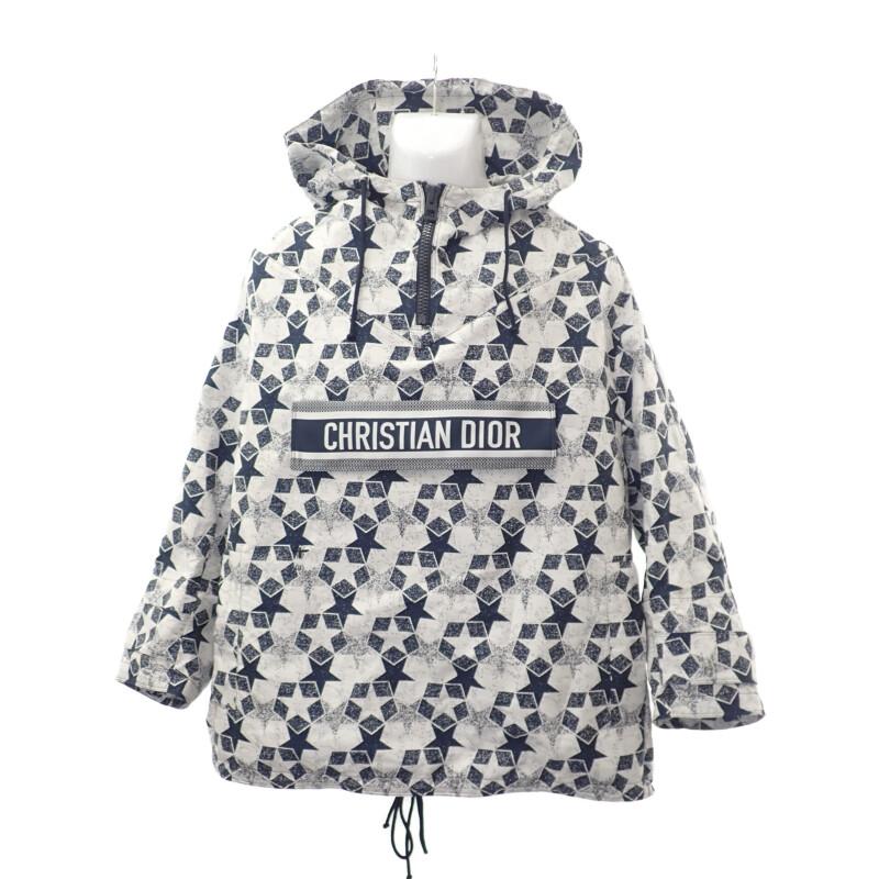 クリスチャンディオール Christian Dior スター アノラック XS 217C10A2977 パーカー ネイビー ホワイト レディース【中古】【Aランク】 クリスチャンディオール Christian Dior スター アノラック XS