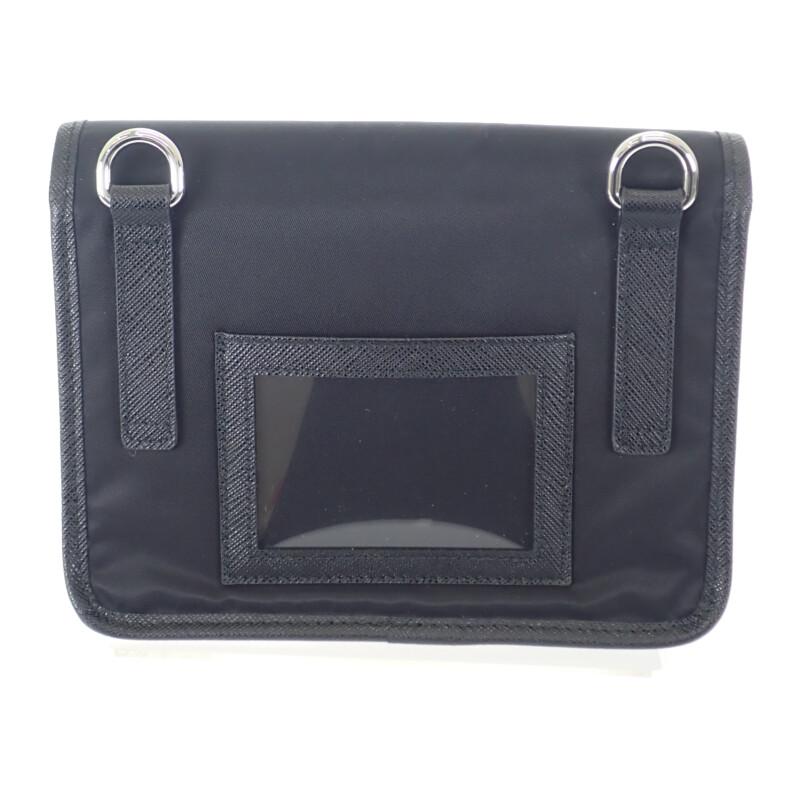 プラダ PRADA レザー スマートフォンケース 2ZH108_2DMH_F0002 ショルダーバッグ ナイロン ブラック レディース メンズ【中古】【Aランク】の画像