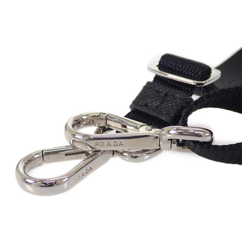 プラダ PRADA レザー スマートフォンケース 2ZH108_2DMH_F0002 ショルダーバッグ ナイロン ブラック レディース メンズ【中古】【Aランク】の画像