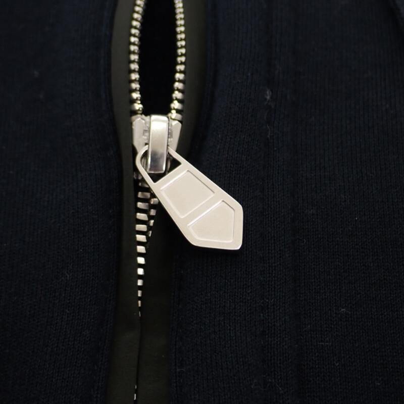 エルメス HERMES ジップ サイズXL パーカー コットン ナイロン ポリウレタン ネイビー カーキ メンズ【中古】【Aランク】の画像
