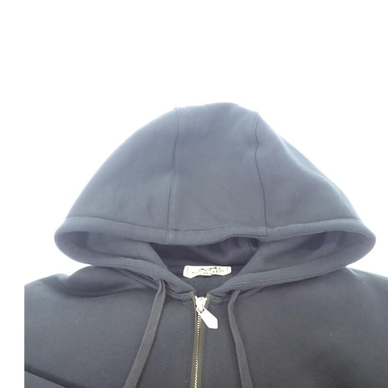 エルメス HERMES ジップ サイズXL パーカー コットン ナイロン ポリウレタン ネイビー カーキ メンズ【中古】【Aランク】の画像