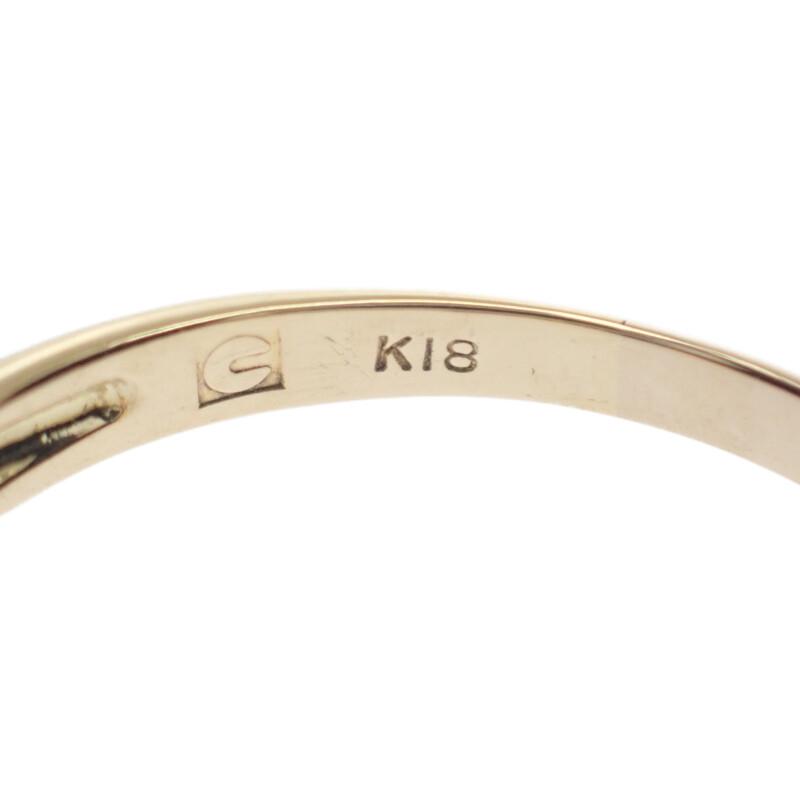 デザインジュエリー 16号 リング 指輪 K18YG イエローゴールド ルビー レディース  可愛い【中古】【Aランク】の画像