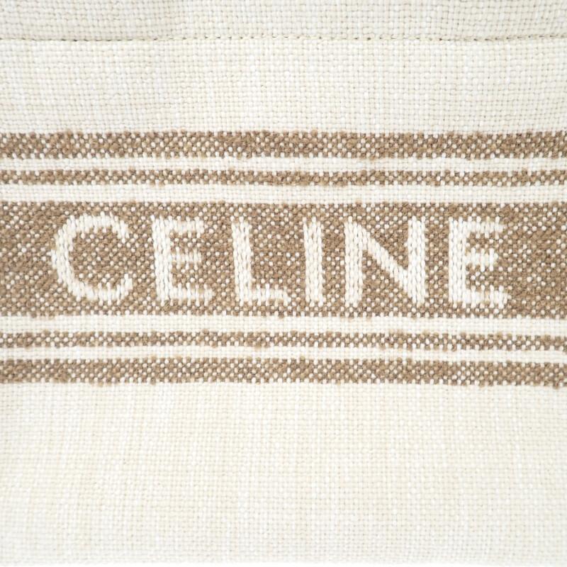 セリーヌ CELINE スモールカバタイス 199162EZ7.18TN 2WAYバッグ キャンバス タバコ タン アイボリー レディース【中古】【Aランク】の画像