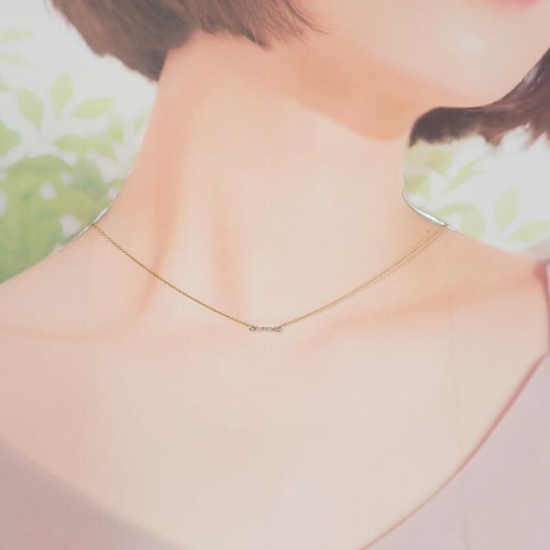 ティファニー TIFFANY&Co. フルールドリスキーバー 保存箱付属 67281969 ネックレス K18YG イエローゴールド ダイヤ【中古】【Aランク】の画像