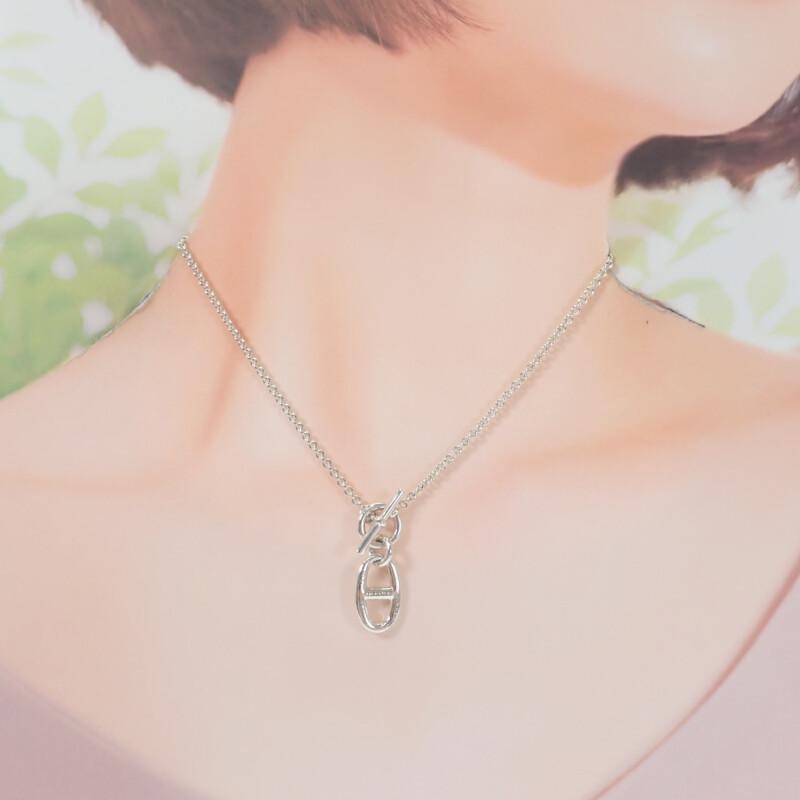 エルメス HERMES アミュレットシェーヌダンクル H104141B-00 ネックレス シルバー925  レディース  人気 ギフト【中古】【Aランク】の画像