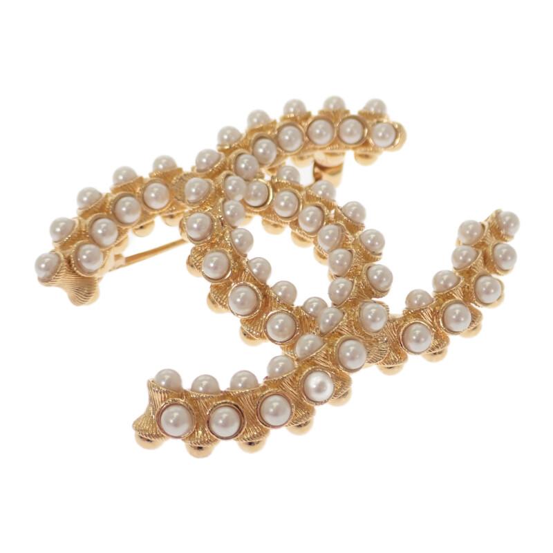 CHANEL（シャネル） ココマーク パール ABB011 ブローチ メタル
