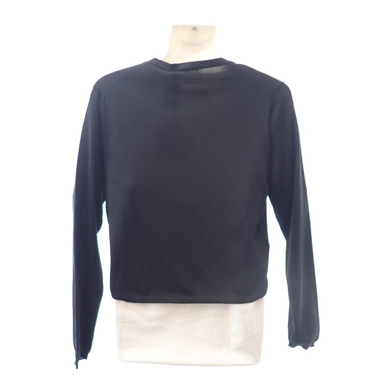 プラダ PRADA シルク カーディガン シルク コットン ポリエステル ブラック 44 レディース  透け感【中古】【Aランク】の画像