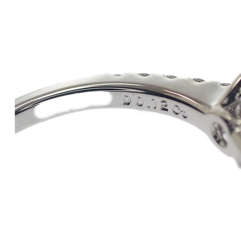 ミキモト MIKIMOTO ラウンドブリリアンカット ダイヤモンドリング 10号 指輪 Pt950 プラチナ  ギフト レディース【中古】【Aランク】の画像