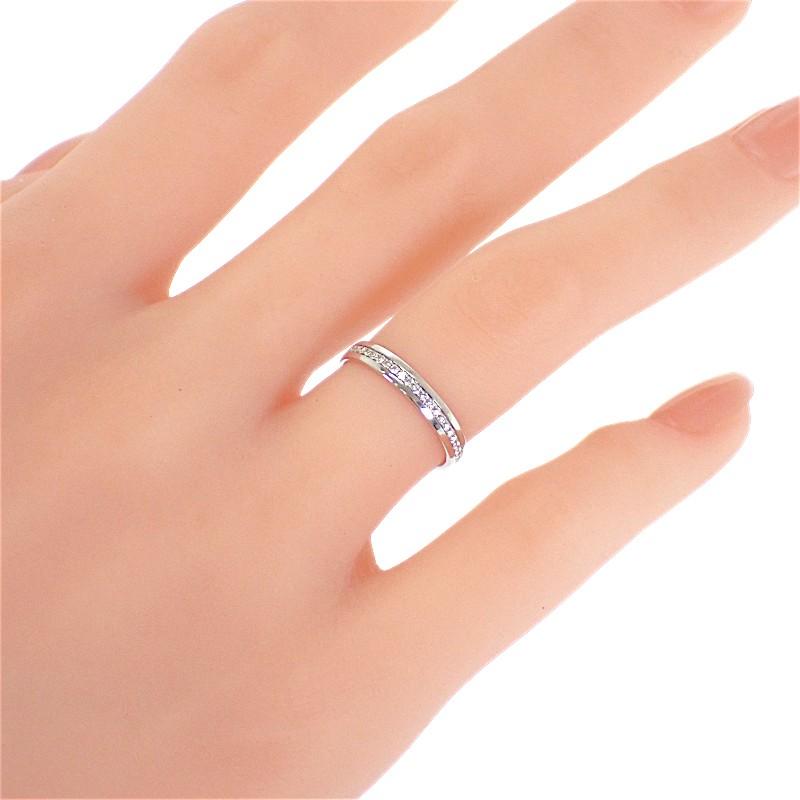 ティファニー TIFFANY&Co. メトロ フルサークル フルエタニティ 9号 リング 指輪 K18WG ダイヤモンド レディース 人気【中古】【Aランク】の画像