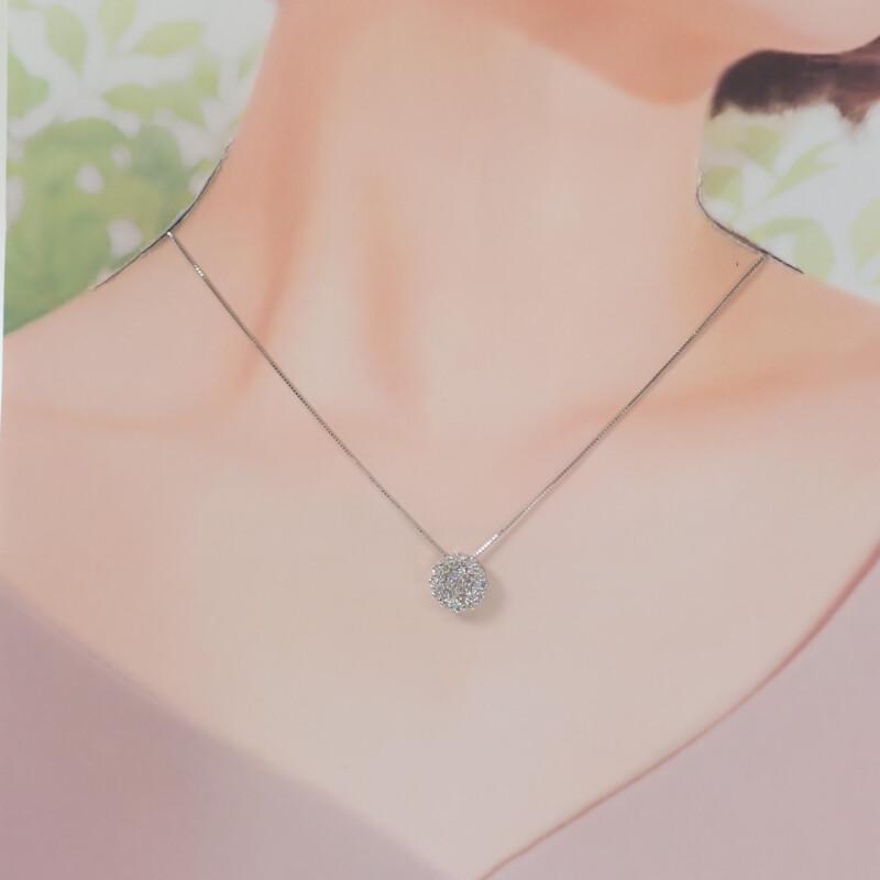 デザインジュエリー ペンダント ネックレス K18ホワイトゴールド 18金 