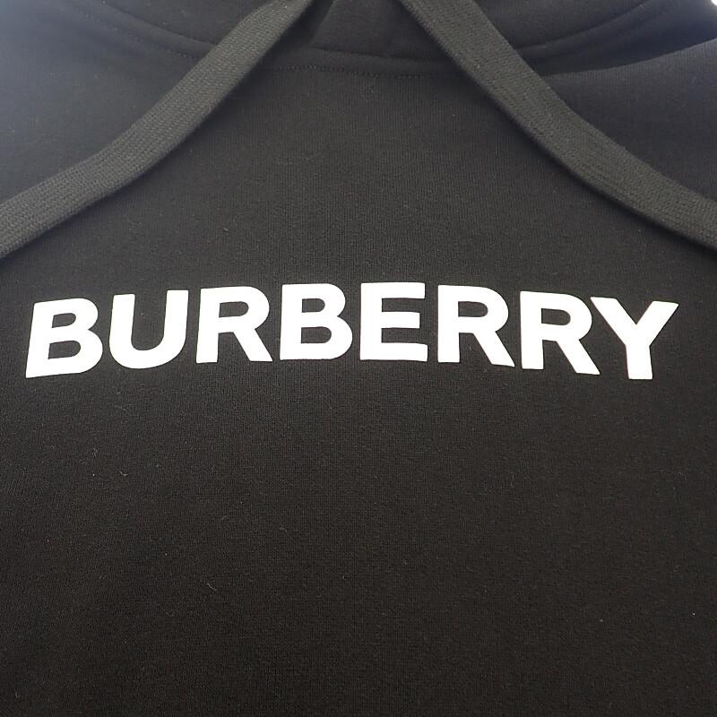 BURBERRY - バーバリー BURBERRY ロゴ 8055318 パーカー コットン ブラック メンズ レディース 美品 おしゃれ 可愛い【中古】【Aランク】 BURBERRY（バーバリー） ロゴ 8055318 パーカー コットン ブラック