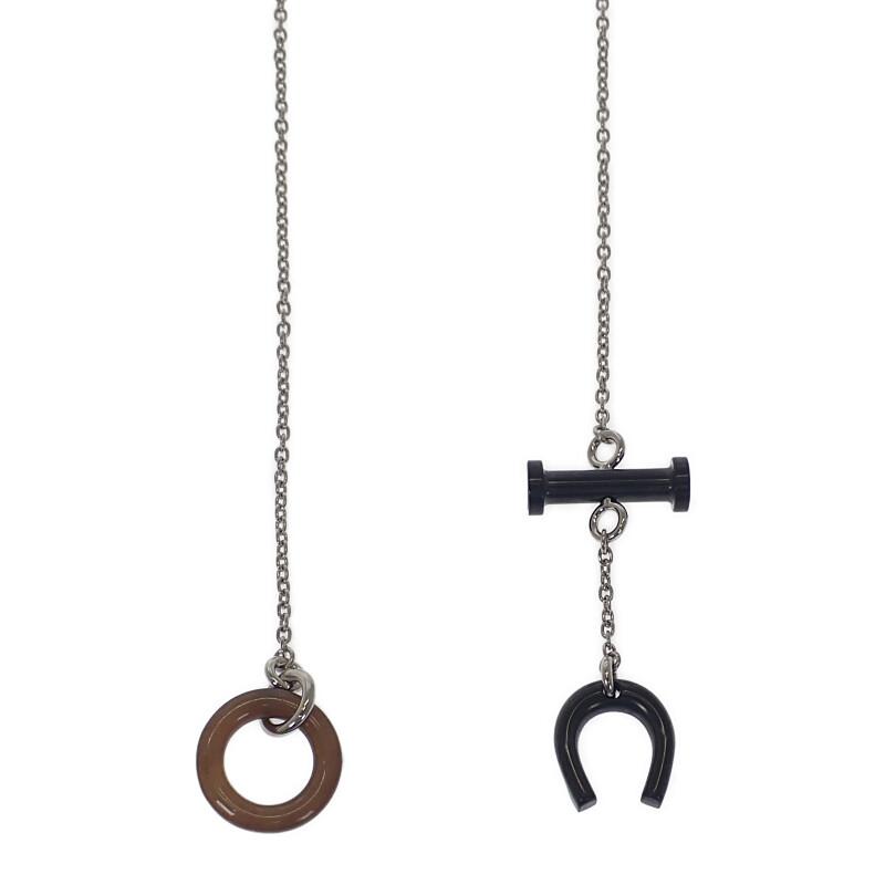 エルメス HERMES モビール・エケストル  ネックレス メタル バッファローホーン ブラウン ブラック レディース メンズ【中古】【Aランク】の画像